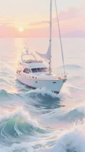 画像生成チャレンジ·海辺の夕暮れ の投稿作品