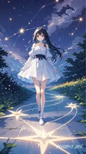 オリオン座の3つの星の道を歩く