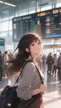 仕事終わりの空港·今宵チャレンジ の投稿作品