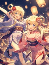 双子🍎🫐（二枚） — 羽継さんのAIイラスト