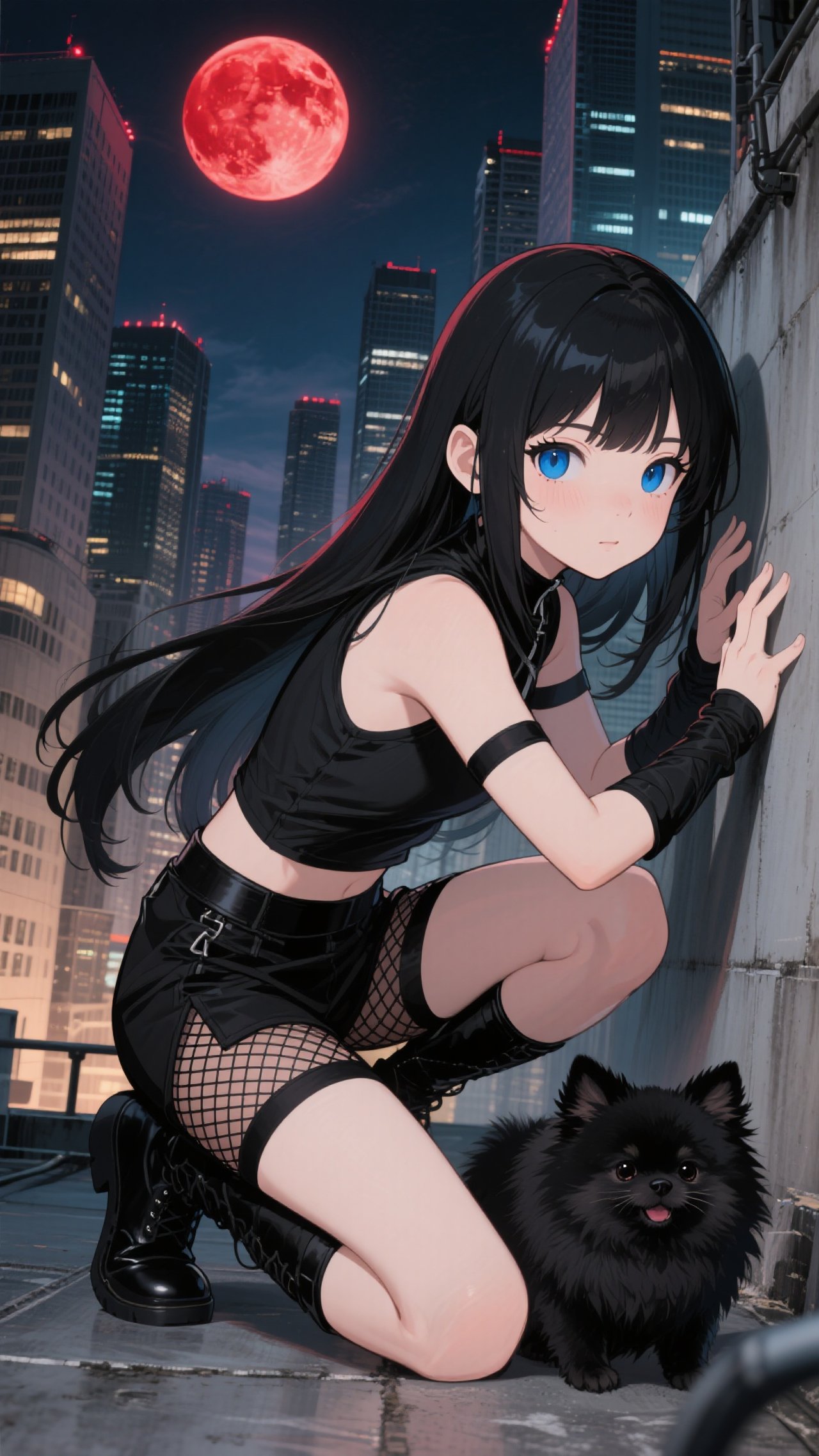 黒髪くノ一娘💕忍だもん❤️かくれんぼは得意なんだから💕 — りゆさんのAIイラスト