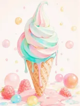 溶けるソフトクリーム