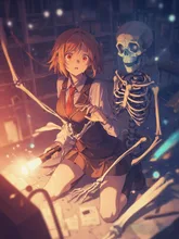 学校で肝試し — しーさんのAIイラスト
