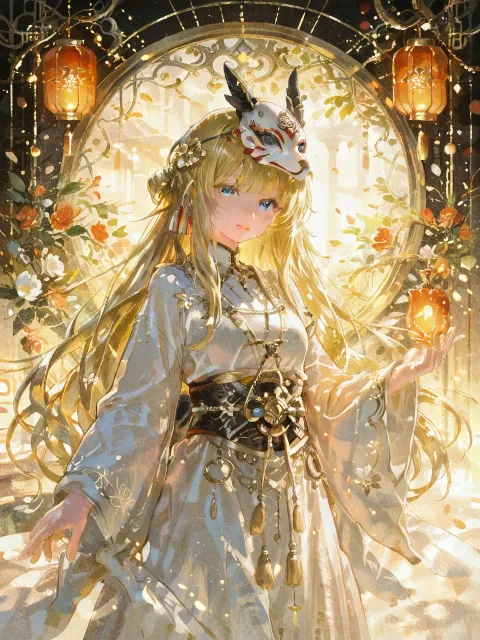 A fantastical Japanese… - 神楽の面