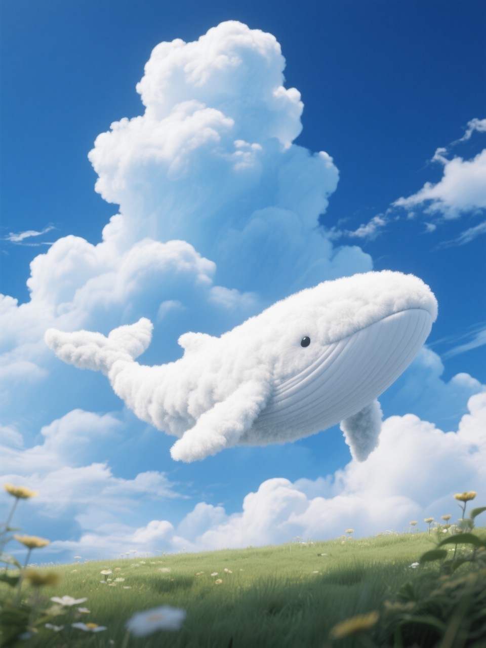 青空にクジラの雲が！