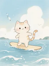 波乗りネコ