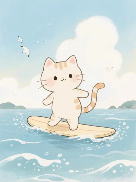 波乗りネコ