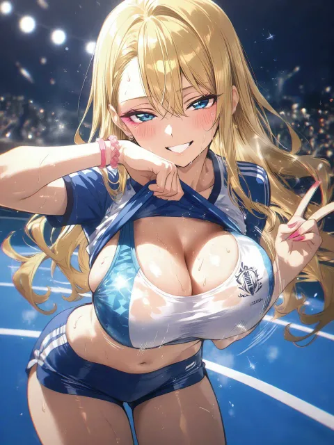 スポーツウェアの健康的で色っぽいギャル - 真夏の体育会系女子