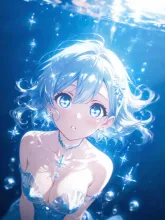 Mermaid BLUE — 人魚・マーメイドのAIイラスト|SUPPART