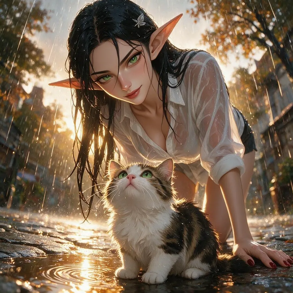 翡翠雨 ～夕立の邂逅～