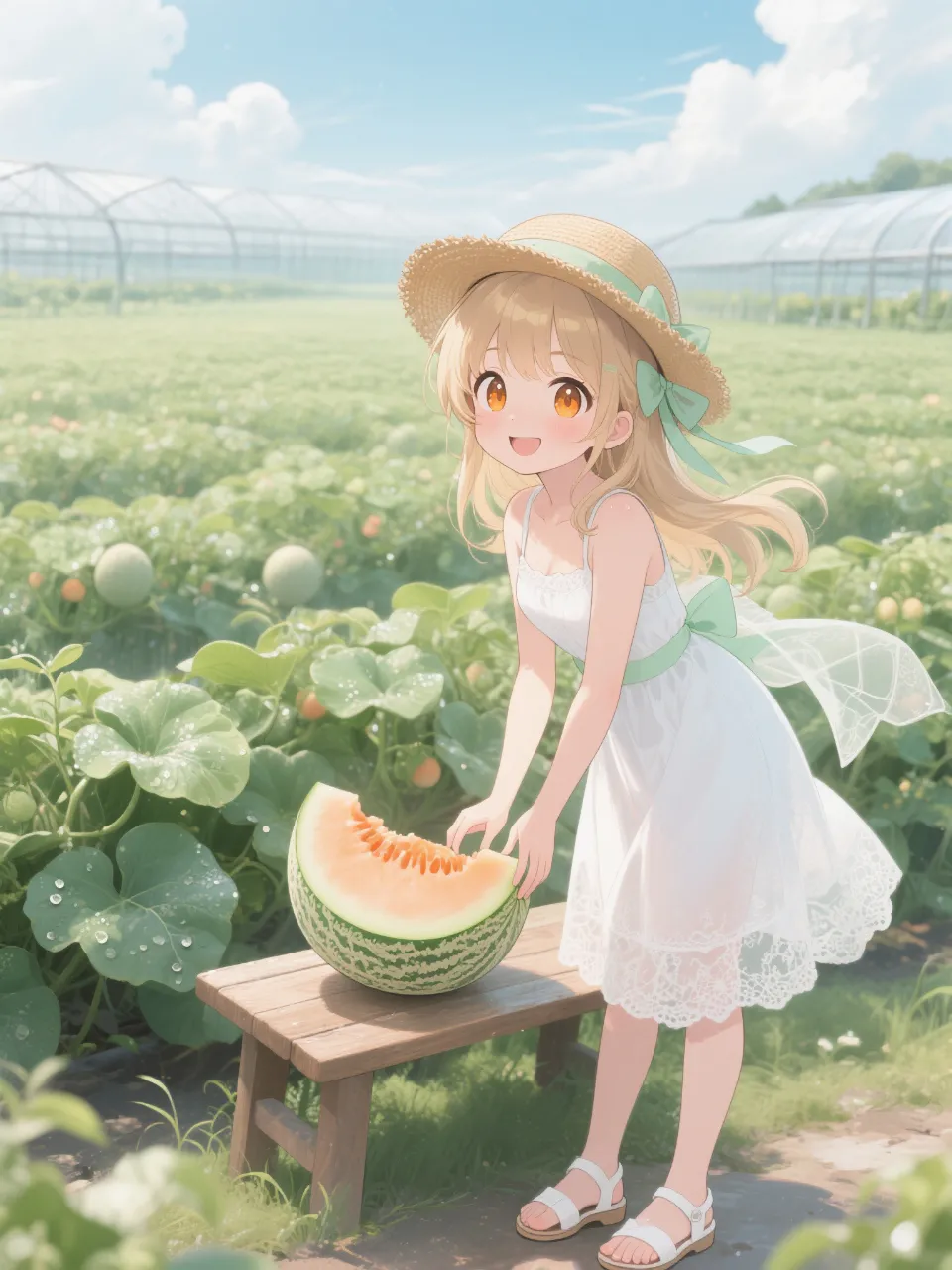 メロンの陽子。