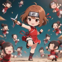 くのいちサっちゃん♪『やぁっ！』(꒪ˊ꒳ˋ꒪)