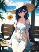 暑いよ — 車も好きな扇風機(?)さんのAIイラスト