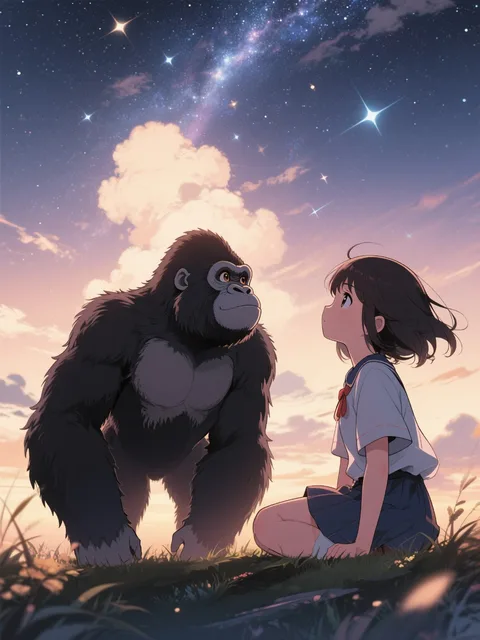ねぇ君どこからきたの?…あの星…ウッホー