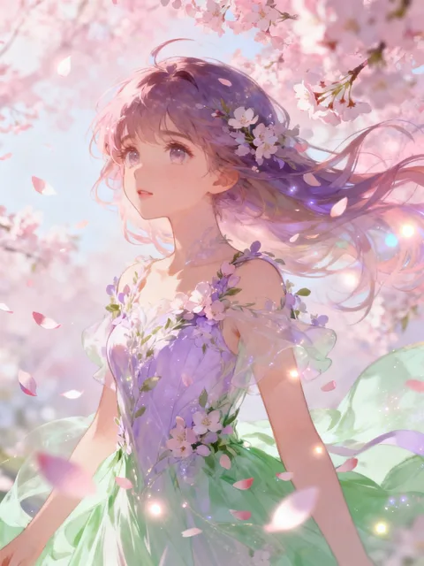 幻想の春に染める少女