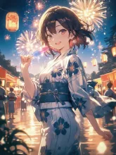 アイスキャンディーと夏の女性·初夏チャレンジ の投稿作品