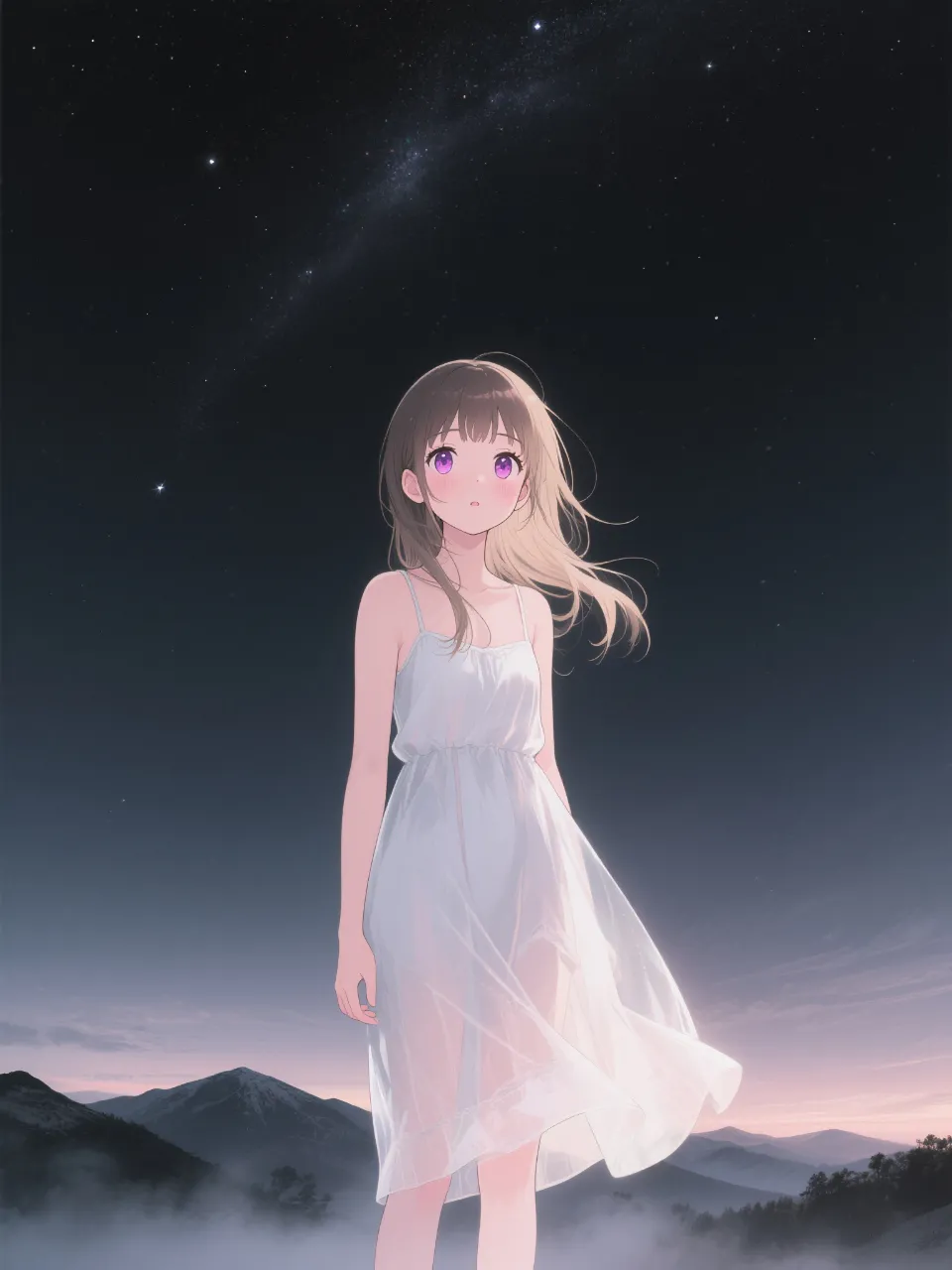 星が消えた夜、陽子。