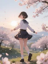 桜舞う少女②