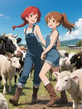 双子と牧場