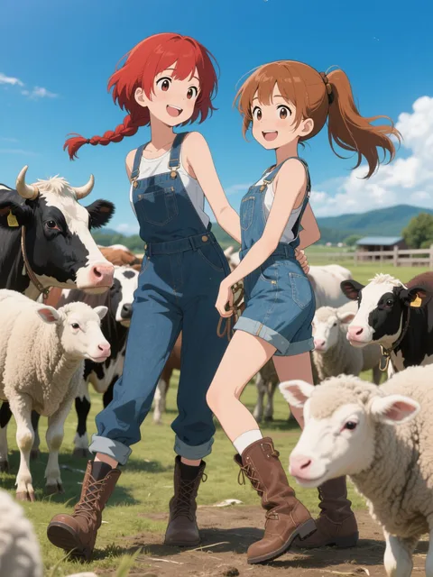 双子と牧場