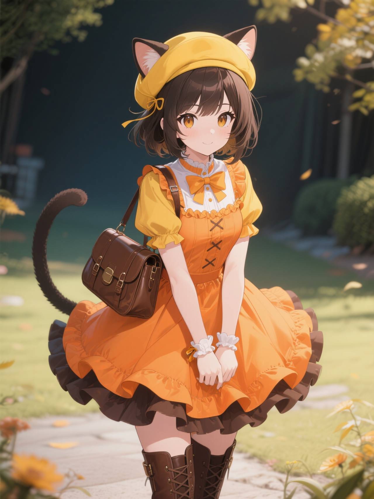 秋色ワンピース