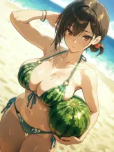 スイカと夏の女性·初夏チャレンジ の受賞作品