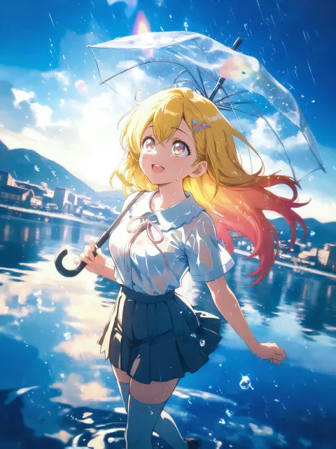 虹色の陽子。