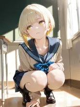 しゃがむ·膝を抱えたまま の投稿作品