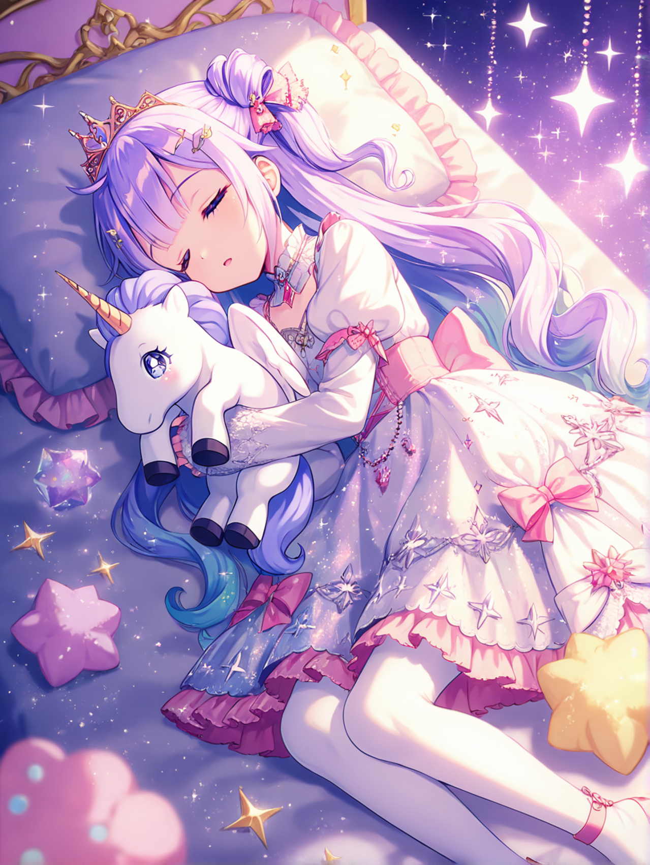 疲れて眠る姫と眠れないユニコーン
