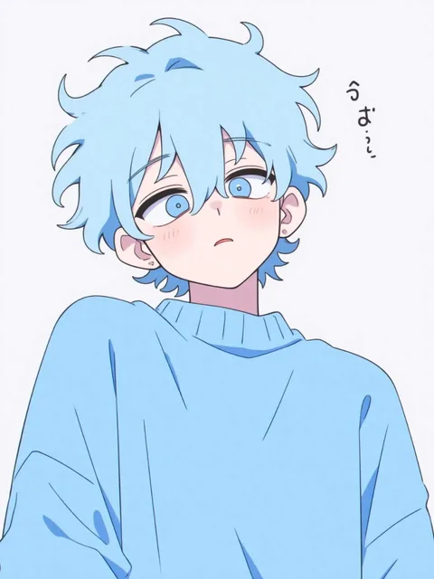 線画アニメアバターイラスト - 白波
