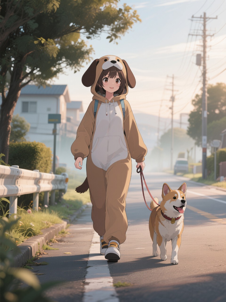 High-PrecisionAnime - 犬と朝の散歩 / kamikaze