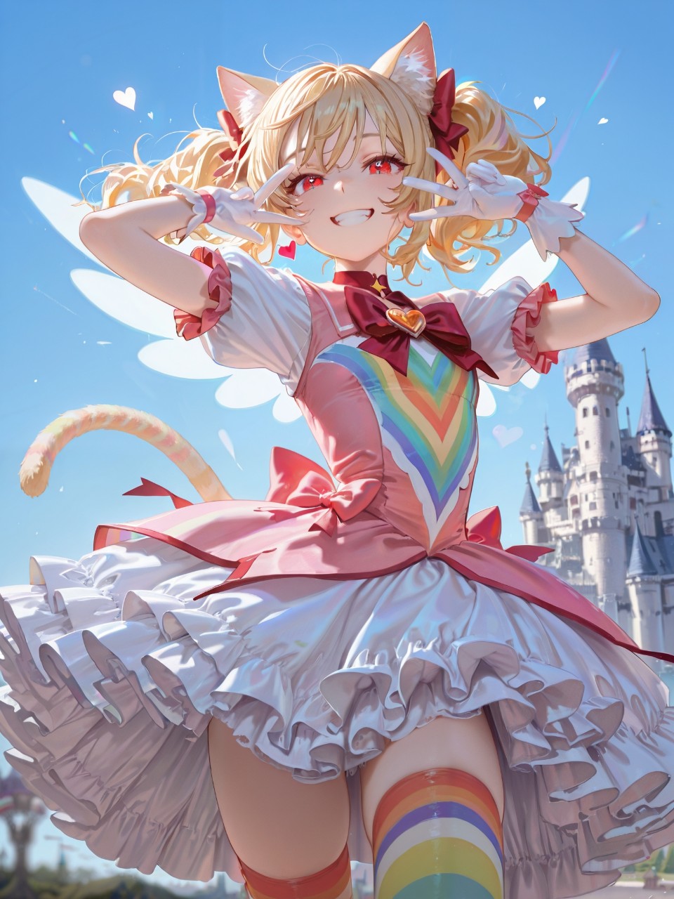 虹色ストライプ🌈ニャンミー — 緋鞠さんのAIイラスト