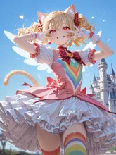 虹色ストライプ🌈ニャンミー — 緋鞠さんのAIイラスト
