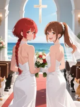 いつか君と… — ウェディングドレスイラストのAIイラスト|SUPPART
