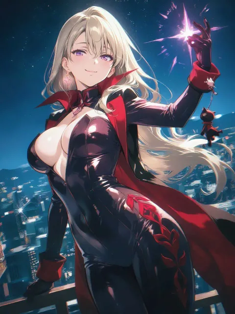 A cute and enchanting crimson… - 女怪盗