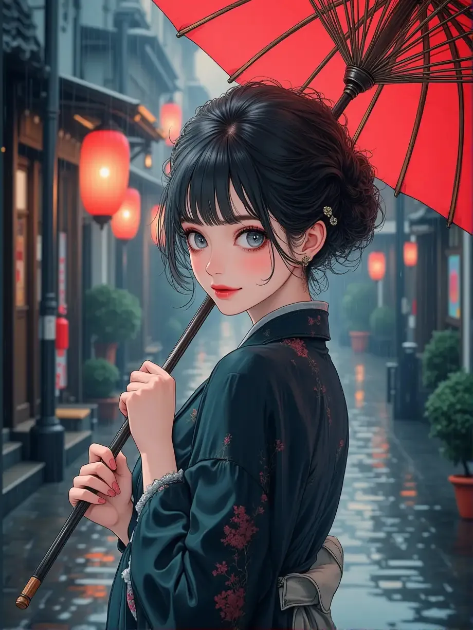 和傘の君 — naoxさんのAIイラスト