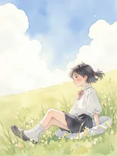 淡い光のなかの少女