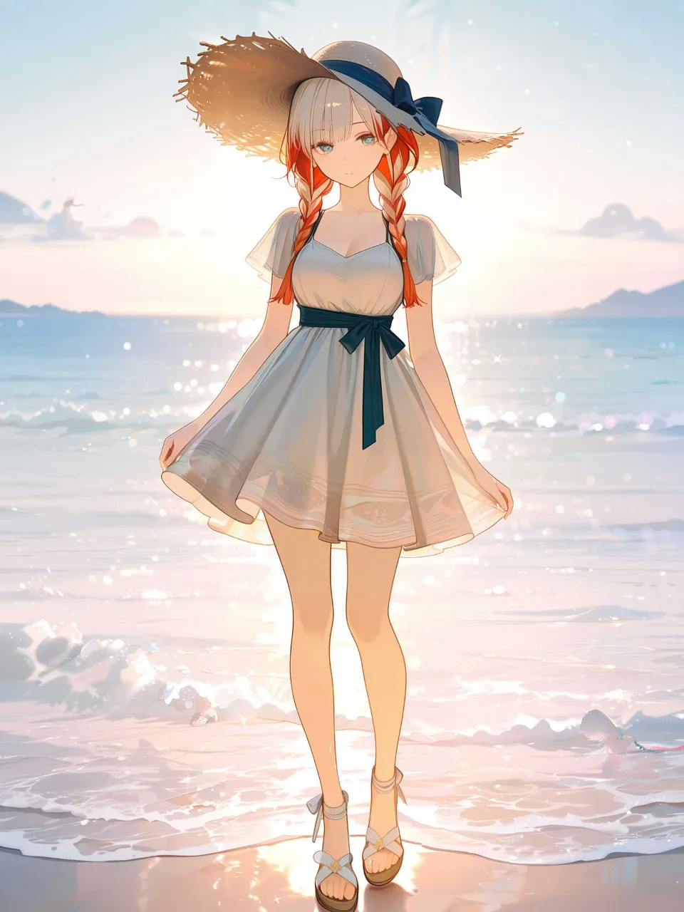 海辺の美少女