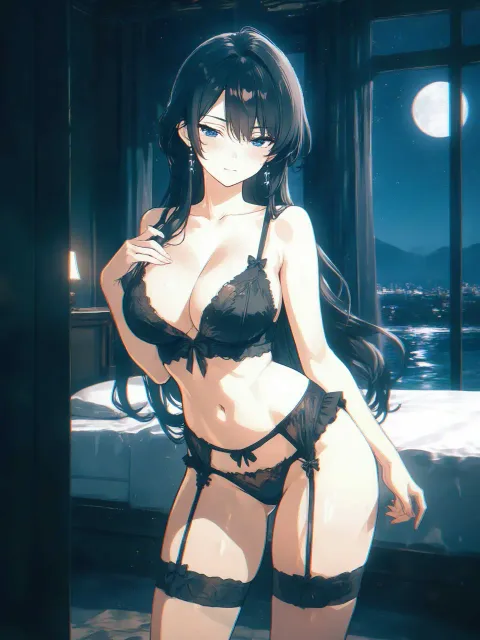 豊満な体つきと華奢な体つきの色っぽい成年女性がふたり並ぶ
