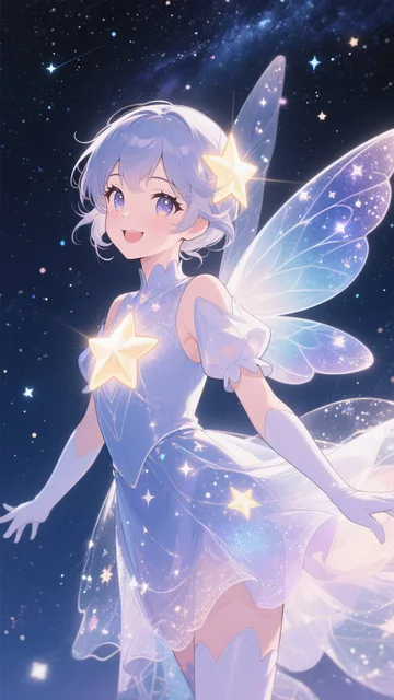 夜空の星の妖精