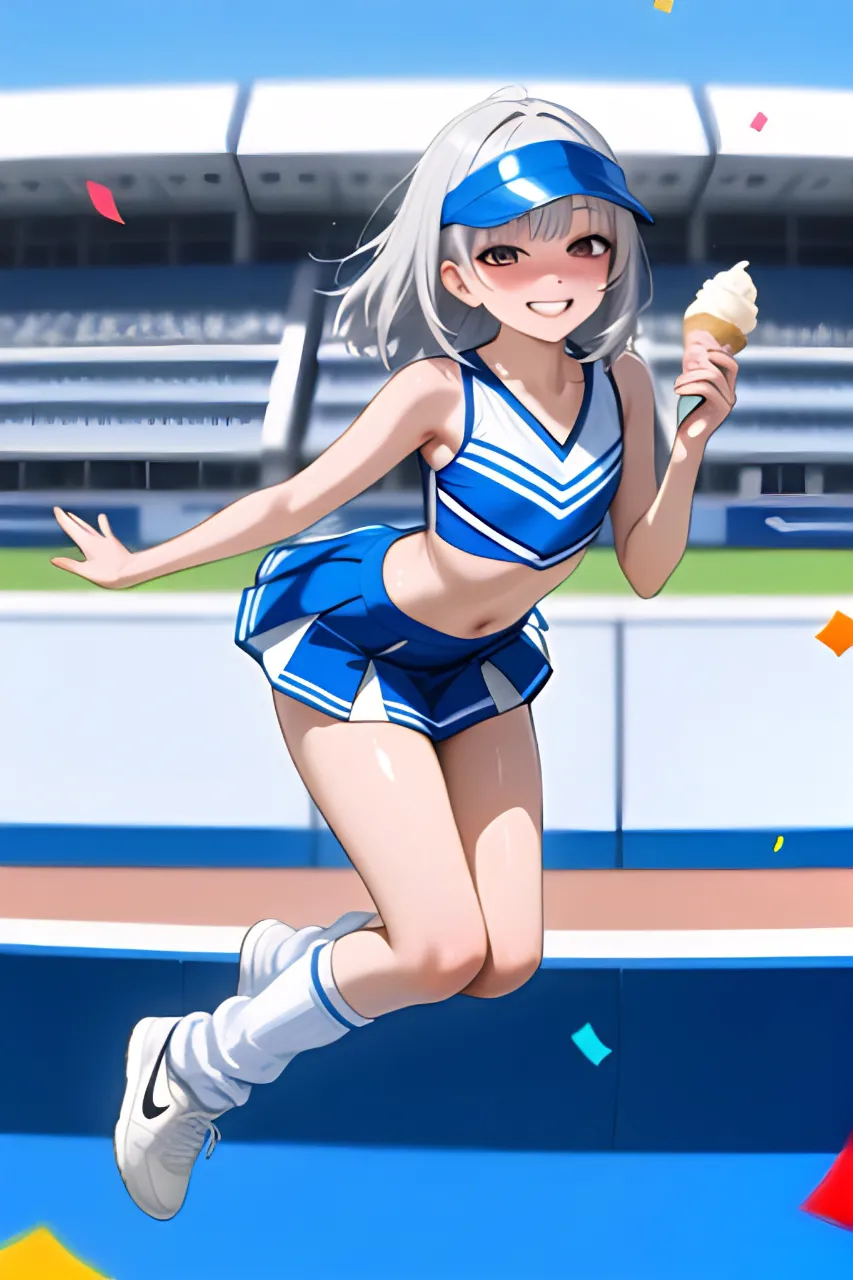 ソフトクリームとジャンピング・チアガール！…銀