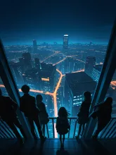 スカイタワーの夜明け