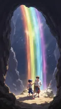 海賊の財宝を見つけた男の子