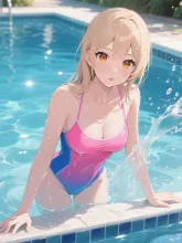 競泳水着の陽子。 — 水着・ビキニのAIイラスト|SUPPART