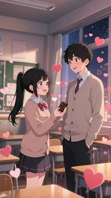 The setting is a high school… - 画像生成チャレンジ