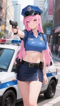 ピンク髪娘💕hold up❤️
