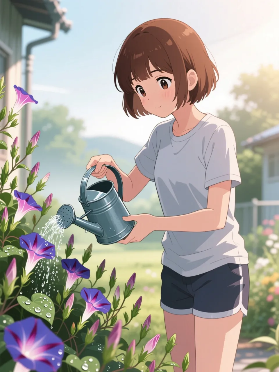 朝顔のつぼみ