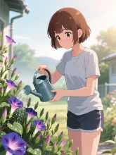 朝顔のつぼみ