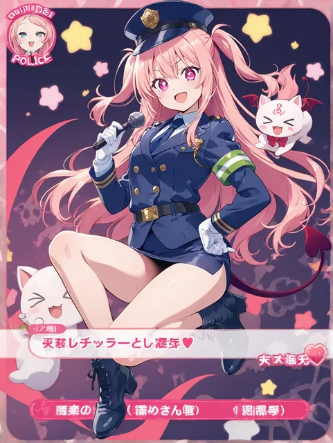 女性警察官のカードの悪魔ちゃん✨