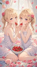 feeding strawberry each other